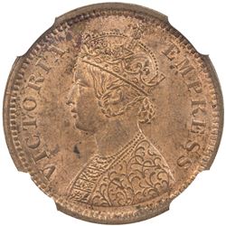 BRITISH INDIA: Victoria, Empress, 1876-1901, AE 1/2 pice, 1893(c)