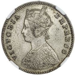 BRITISH INDIA: Victoria, Empress, 1876-1901, AR 1/2 rupee, 1881-C. NGC AU58