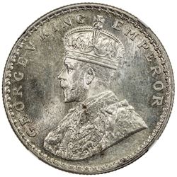 BRITISH INDIA: George V, 1910-1936, AR rupee, 1911(b). NGC MS63