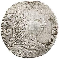 GOA: Joao, regency, 1799-1816, AR rupia (10.92g), 1800. VF