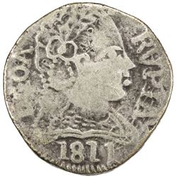 GOA: Joao, regency, 1799-1816, AR rupia, 1811. VF