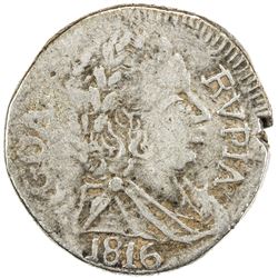 GOA: Joao, regency, 1799-1816, AR rupia (10.85g), 1816. F