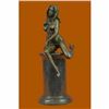 Image 1 : Provocative Pose Bronze Sculpture on Marble Base Statue