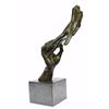 Image 7 : Modern Art Two Hands Bronze Sculpture on Marble Base Figure