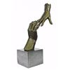 Image 8 : Modern Art Two Hands Bronze Sculpture on Marble Base Figure
