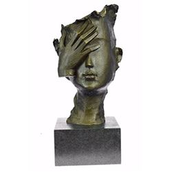 Shame On Me Bronze Sculpture on Marble base Figurine