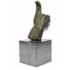 Image 6 : Thumbs Up Hand Bronze Sculpture on Marble base Figurine