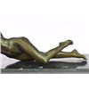 Image 3 : Beautiful Naked Nude Girl Bronze Sculpture on Mrable base Statue