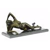 Image 5 : Beautiful Naked Nude Girl Bronze Sculpture on Mrable base Statue