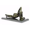 Image 6 : Beautiful Naked Nude Girl Bronze Sculpture on Mrable base Statue