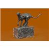 Image 1 : Panther Bronze sculpture on Marble Base Figurine