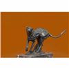 Image 2 : Panther Bronze sculpture on Marble Base Figurine
