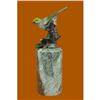 Image 5 : Love Bird Bronze Sculpture on Marble Base Statue