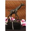 Image 1 : Tall Giraffe Animal Bronze Sculpture on Mrbale Base Figurine