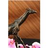 Image 2 : Tall Giraffe Animal Bronze Sculpture on Mrbale Base Figurine