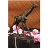 Image 3 : Tall Giraffe Animal Bronze Sculpture on Mrbale Base Figurine