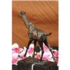 Image 5 : Tall Giraffe Animal Bronze Sculpture on Mrbale Base Figurine