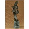 Image 3 : Very Large Two Flying Eagle Bronze Sculpture on Marble Base Figurine