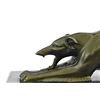 Image 2 : Greyhound Racing Dog Lost Wax Hot Cast Bronze sculpture on Marble base