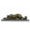 Image 7 : Patient And Loving Greyhound Dog Bronze Sculpture on Marble Base Statue