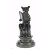 Image 6 : Charming Handcrafted Cat with Baby Telling Stories Bronze Sculpture