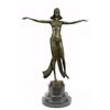 Image 1 : Descomps belly dancer bronze Statue on marble base sculpture