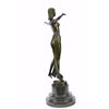 Image 7 : Descomps belly dancer bronze Statue on marble base sculpture