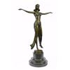 Image 8 : Descomps belly dancer bronze Statue on marble base sculpture