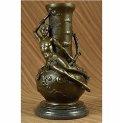 Nude man Bronze Vase Sculpture