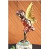 Image 2 : Art Deco Angel Fairy Red Patina Book Statue