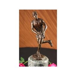 Rugby Football Player Trophy Sport Bronze Statue