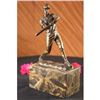 Image 1 : Baseball Player Bronze Statue on marble base Sculpture