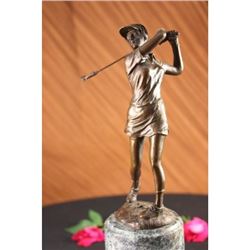 Golfing Trophy Bronze Statue