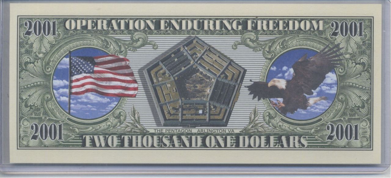 World Trade Center 2001 Dollars Novelty