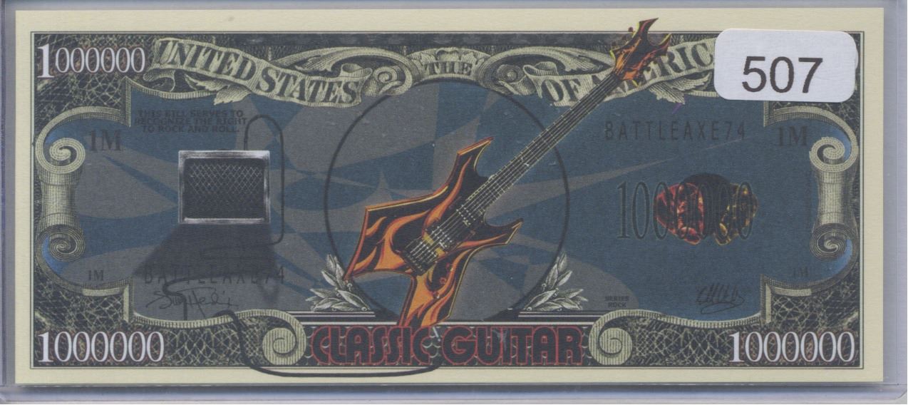 Classic Guitar Music Million Dollar Novelty Note