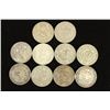 Image 1 : 10 ASSORTED 1957-1966 MEXICO .100 SILVER PESOS