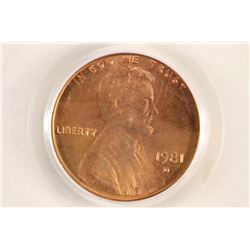 1981-D LINCOLN CENT PCGS MS66RD