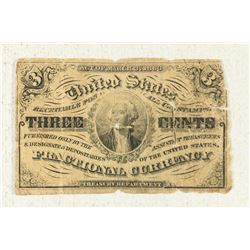 1863 3 CENT US FRACTIONAL CURRENCY