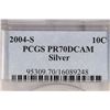 Image 3 : 2004-S SILVER ROOSEVELT DIME PCGS PR70 DCAM