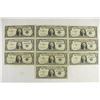 Image 1 : 10 ASSORTED 1957 $1 SILVER CERTIFICATES
