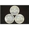 Image 1 : 1960,61 & 62 UNC CANADA SILVER DOLLARS