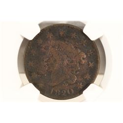 1820 US LARGE CENT NGC VERY FINE DETAILS