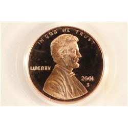 2001-S LINCOLN CENT PCGS PR69RD DCAM