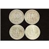 Image 2 : 1949,51,62-D & 64 WASHINGTON SILVER QUARTERS