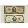 Image 1 : 1928-D & 1953-B $2 US NOTES RED SEALS