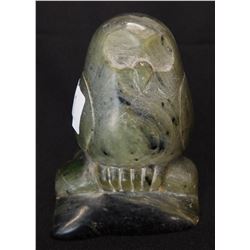 Inuit Stone Owl Carving