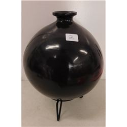 Mexican Black Olla w/Stand