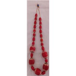 Rare Red Chevron Beads
