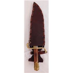 Bowie Knife w/Leather Scabbard