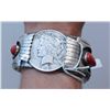 Image 10 : Navajo Watchband w/Silver Dollar